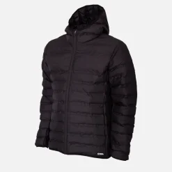 All Black Pufferjacke mit Kapuze