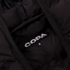 All Black Pufferjacke mit Kapuze