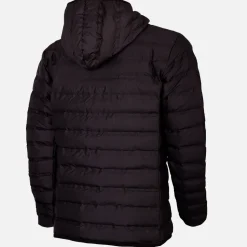 All Black Pufferjacke mit Kapuze