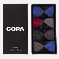 Argyle Fußballfeld Socken Box Set