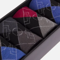 Argyle Fußballfeld Socken Box Set