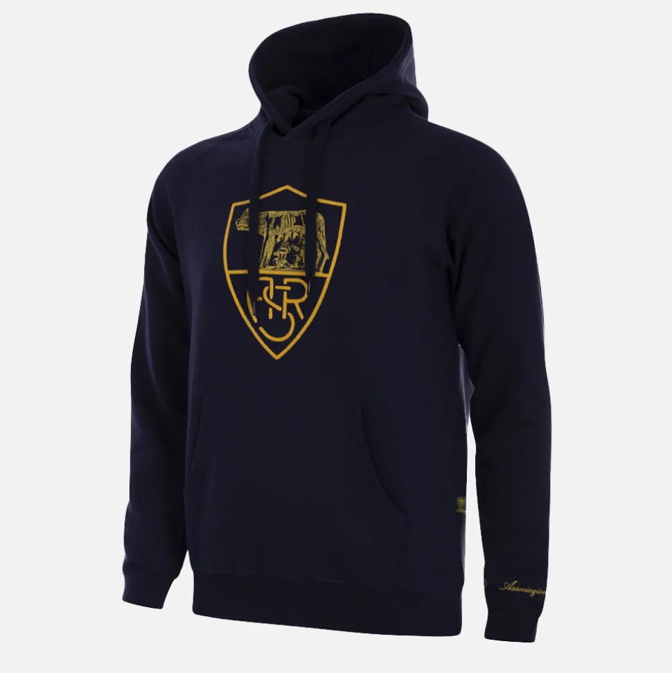 AS Roma Heritage Hooded Pullover Blu