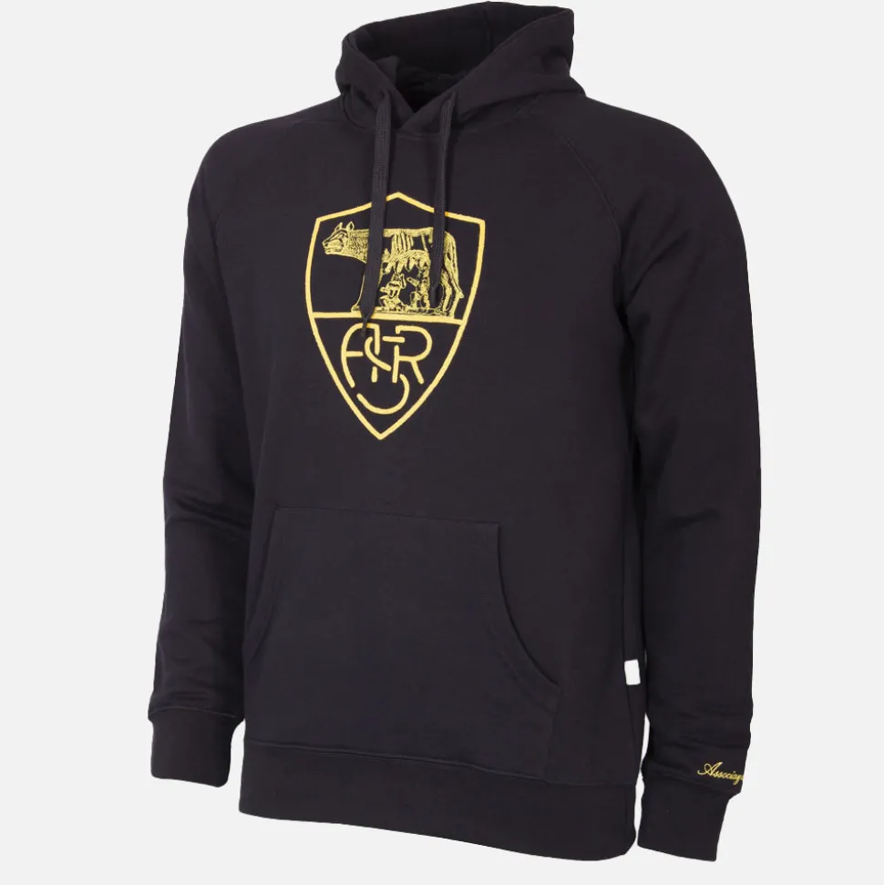 AS Roma Heritage Hooded Pullover Nera