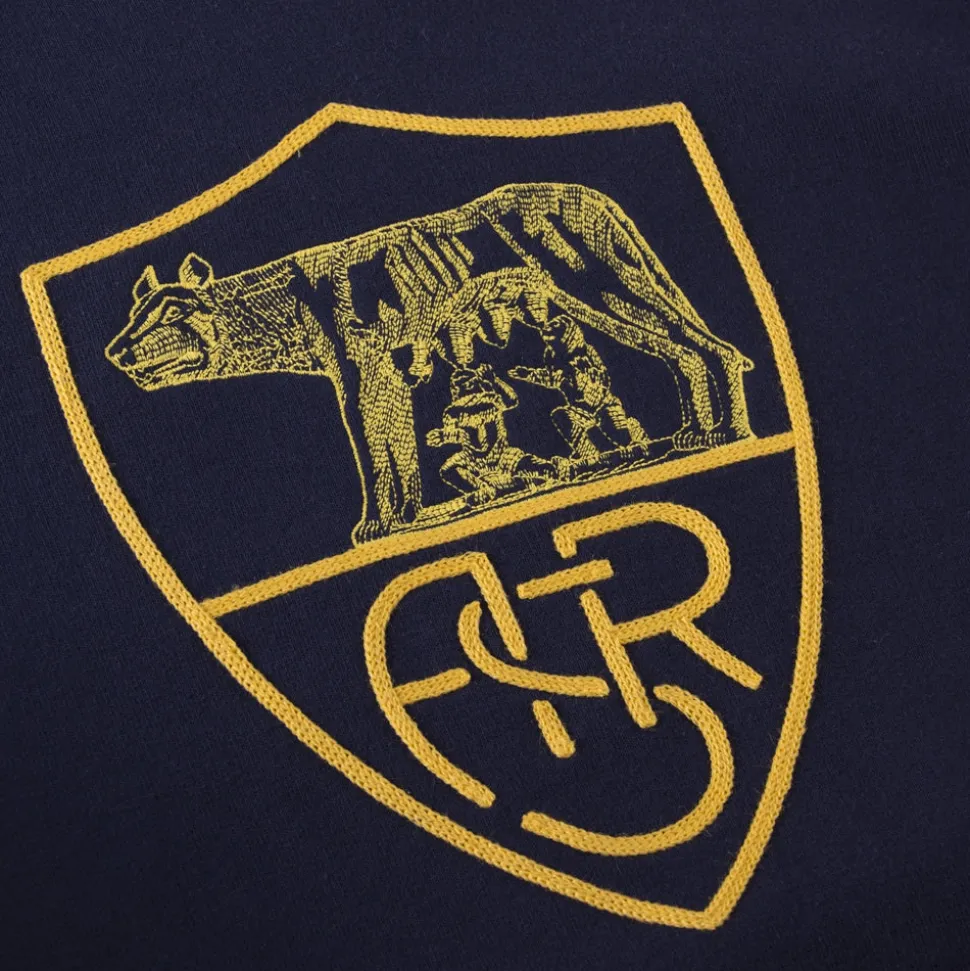 AS Roma Heritage Hooded Pullover Blu