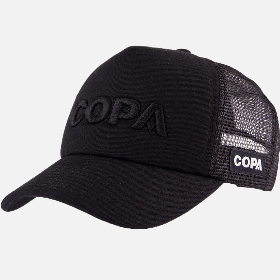 COPA 3D Schwarz Logo Trucker Kappe