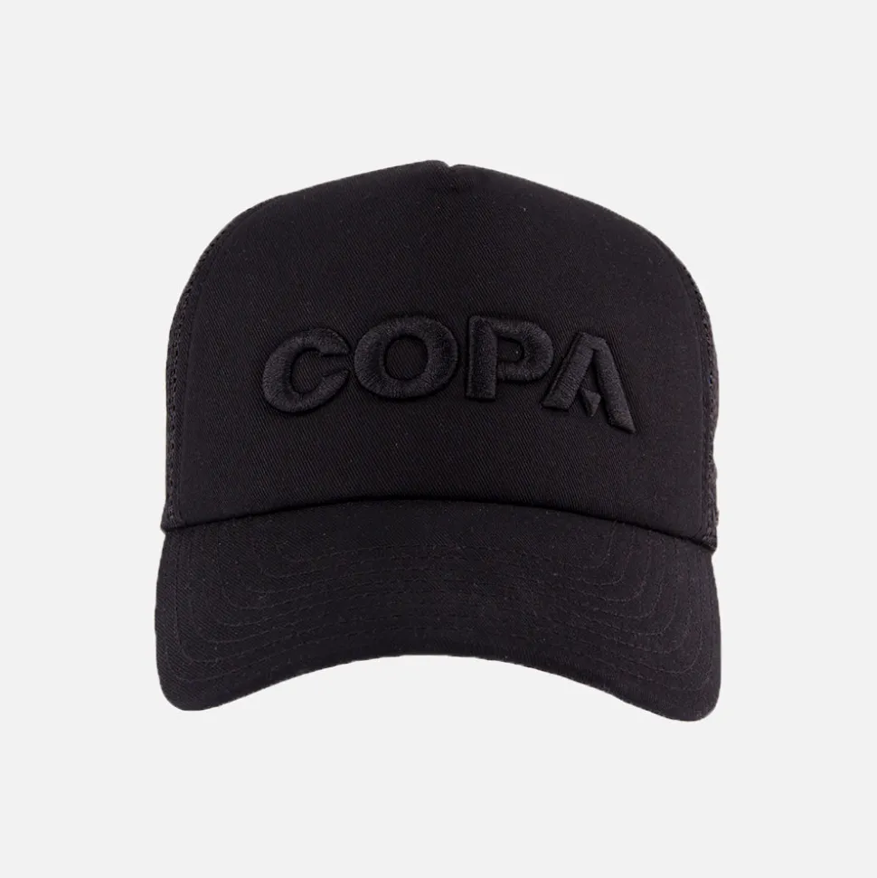 COPA 3D Schwarz Logo Trucker Kappe
