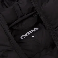 Lange Pufferjacke mit Kapuze