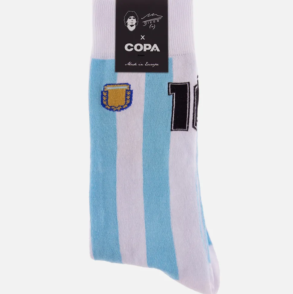 Maradona X COPA Number 10 Argentina Socken